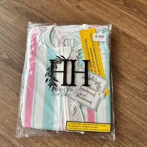 Hamner Hill Striped Onesie size 6-9 months